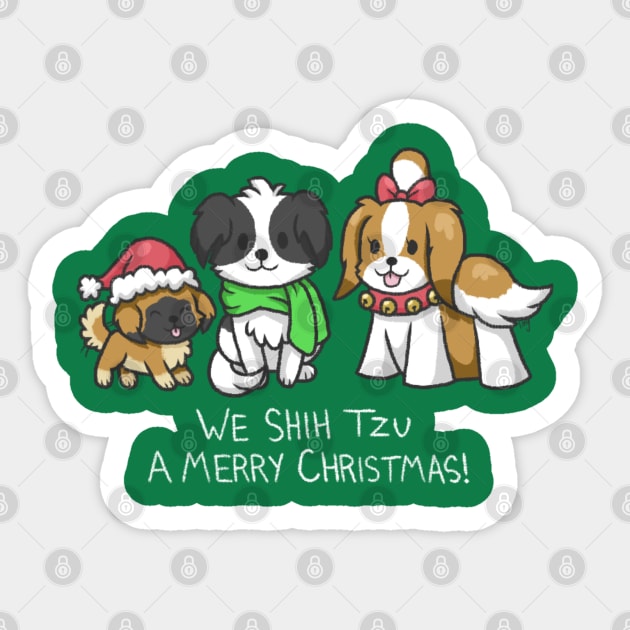 Shih Tzu a Merry Christmas Sticker by MeenGreenie